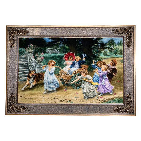 Joyful Children's Garden Scene - 164 x 116 cm (1.9024 m2)
