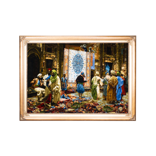Persian Carpet Bazaar Scene - 141 x 104 cm (1.4664 m2)