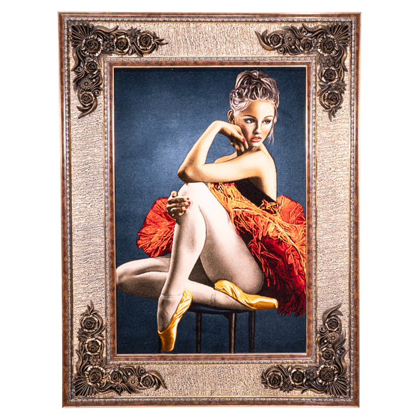 Persian Tabriz Handmade Ballerina Tableau Carpets - 84 x 110 cm (1.9516 m2)