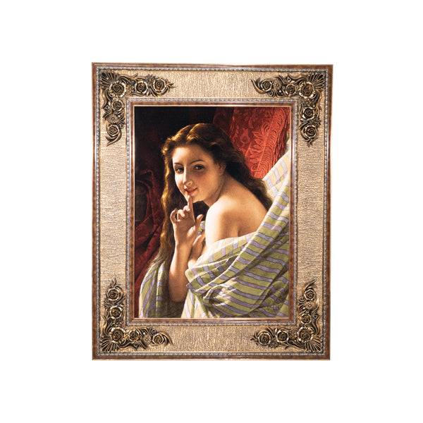 Lady in Draped Stripes with Smile - 85 x 106 cm  ( 0.901 m2 )