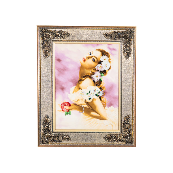 Romantic Lady with Flowers Scene - 86 x 108 cm (0.9288 m2)