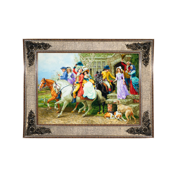 Victorian Horse Riders Departure - 135 x 103 cm (1.3905 m2)