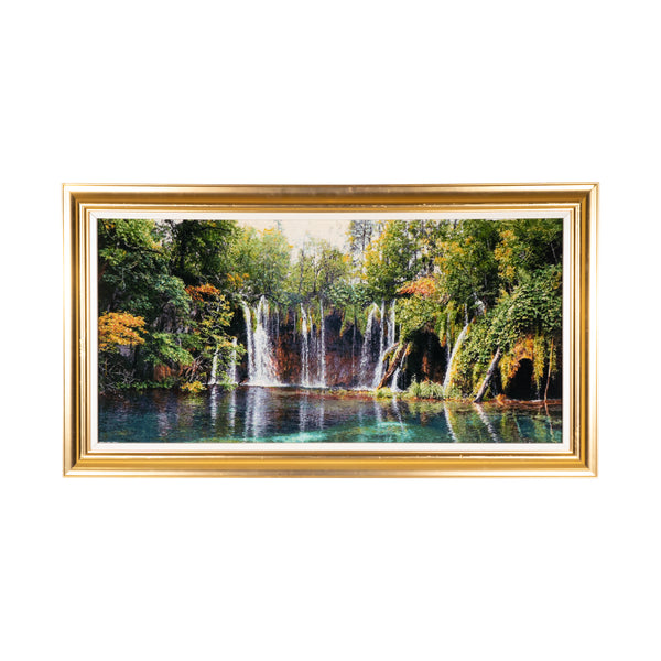 Waterfalls Forest Landscape Art - 139 x 76 cm (1.0564 m2)