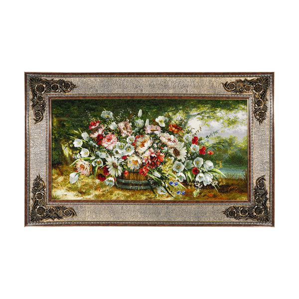 Barrel of Blooming Flowers Scene - 139 x 87 cm (1.2093 m2)