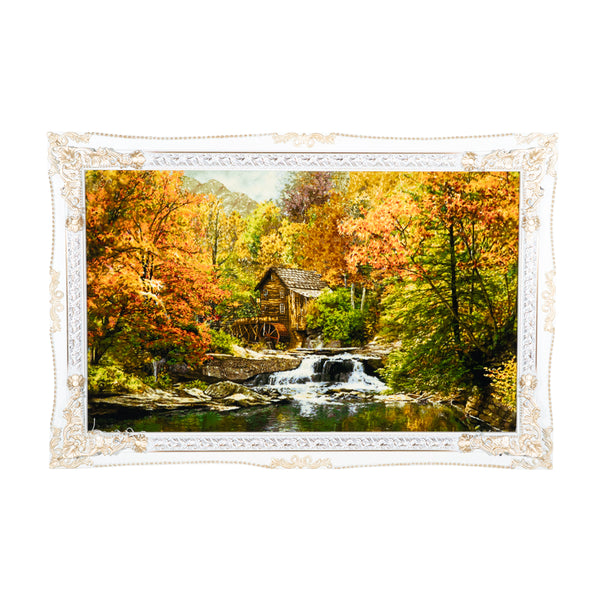 Autumn Cabin by the Waterfall – 149 x 100 cm (1.4900 m2)