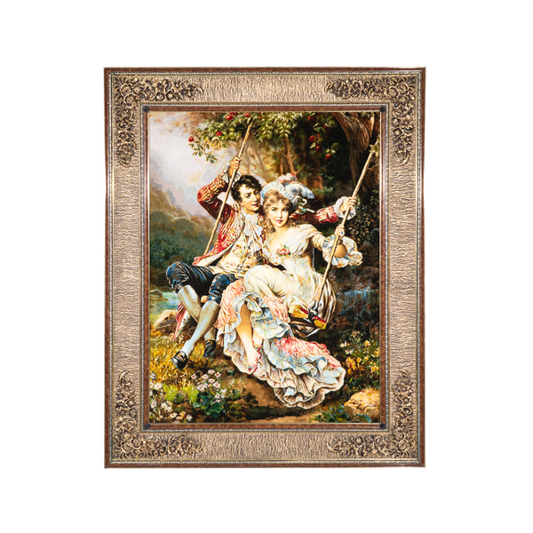 Romantic Couple Swing in Garden - 104 x 131 cm (1.3624 m2)