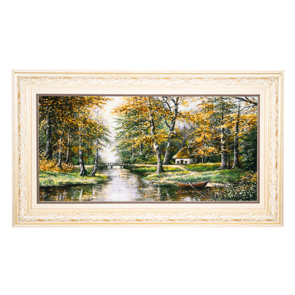 Tranquil Forest Lake with Cottage - 138 x 80 cm (1.104 m2)