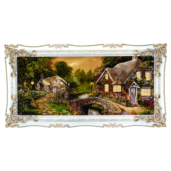Countryside Cottage Evening Scene - 147 x 76 cm (1.1172 m2)