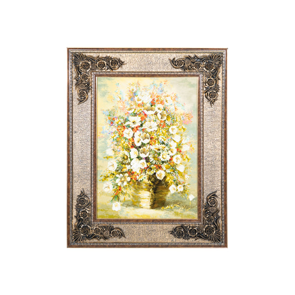 White Blossoms in Garden Basket - 80 x 103 cm  ( 0.824 m2 )
