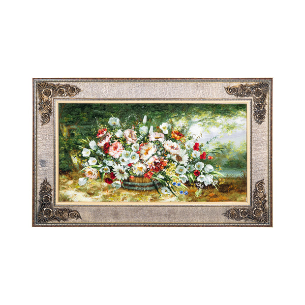 Wildflower Basket in Garden Scene - 142 x 90 cm  ( 1.278 m2 )