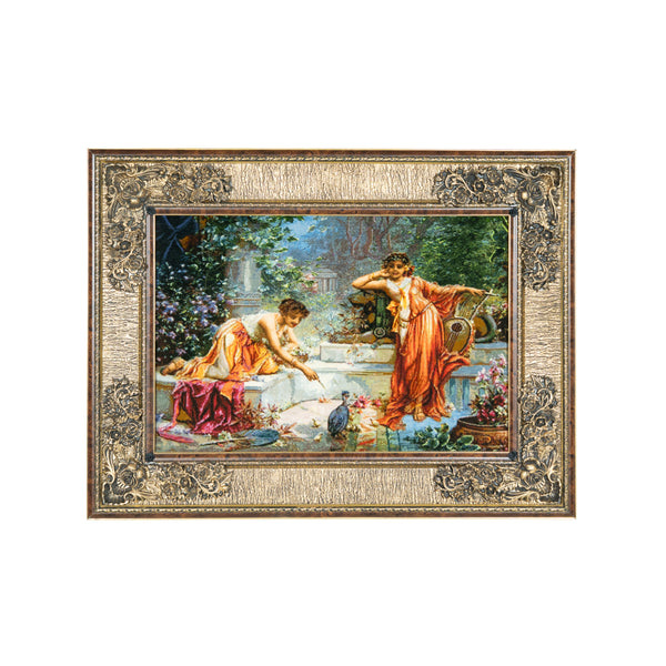 Oriental Beauties with Bird - 98 x 75 cm (0.7350 m2)
