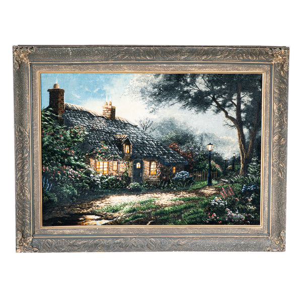 Landscape Night Cottage Scene - 122 x 93 cm (1.1346 m2)