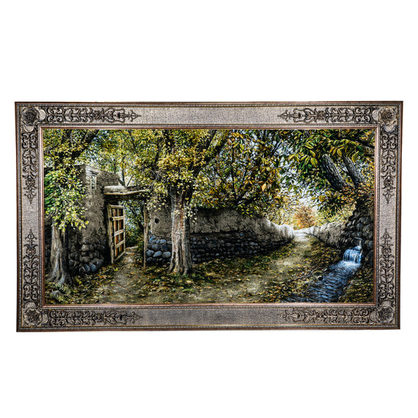 Rustic Autumn Village Scene - 216 x 129 cm (2.7864 m2)