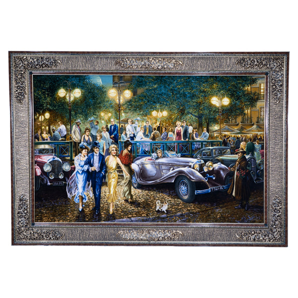 Aristocratic Vintage Scene with Mercedes - 170 x 120 cm (2.0400 m2)