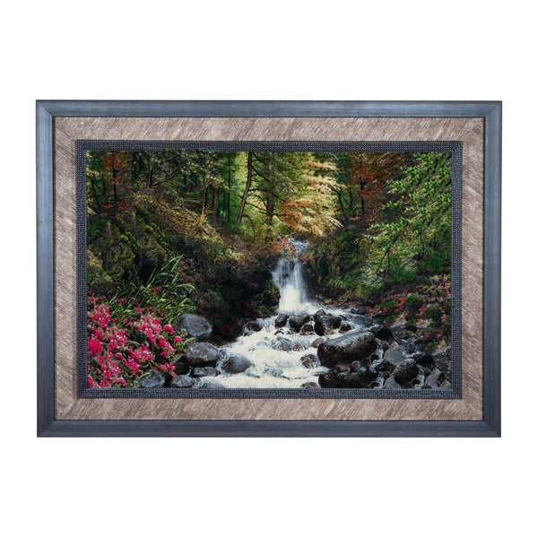 A  Forest Waterfall Scene - 113 x 83 cm (0.9379 m2)