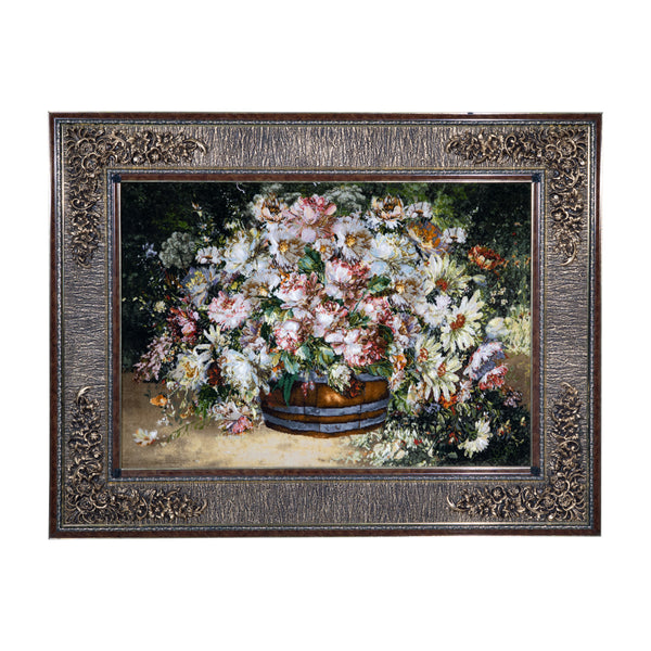 White Flower Basket Design - 114 x 89 cm (1.0146 m2)
