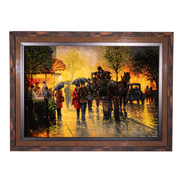 Romantic Paris Street Scene - 137 x 100 cm (1.3700 m2)