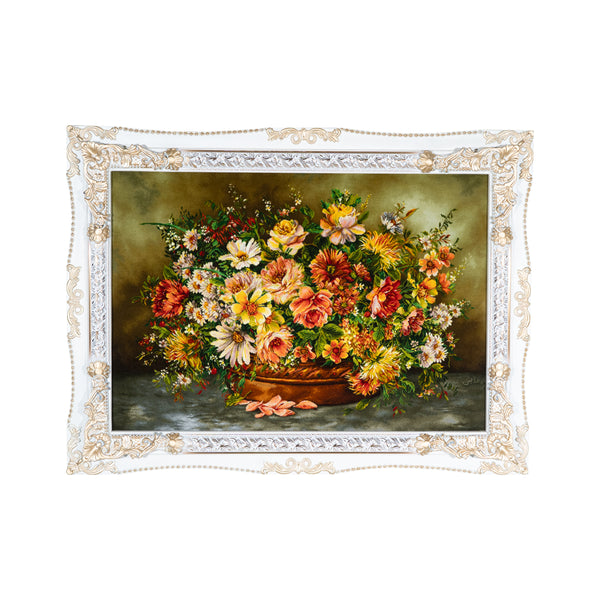 Vibrant Shades of Floral in Vase - 116 x 87 cm (1.0092 m2)