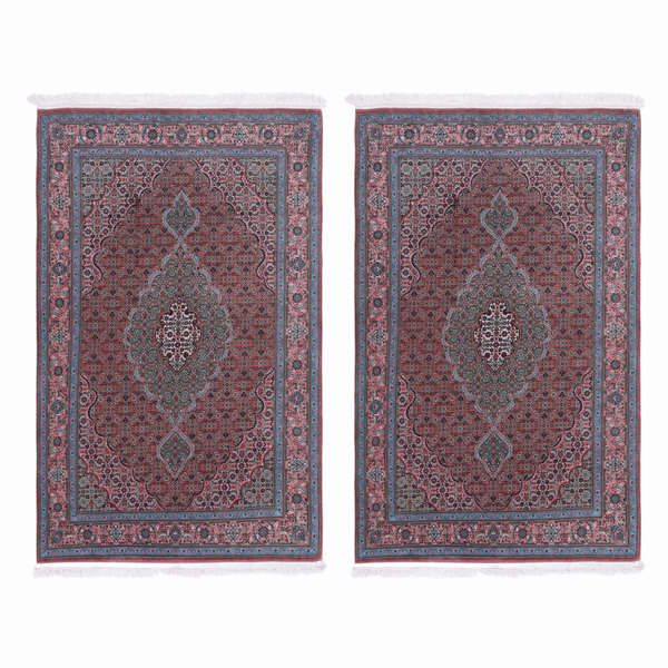 Persian Carpet – 56 Raj Hand-knotted Rug Set (2 Pieces, 1.5 × 1.0 m / 1.5 m² Each)