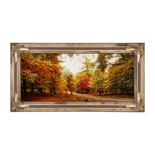 Autumn Forest Trail with Leaves - 191 x 99 cm (1.8909 m2)