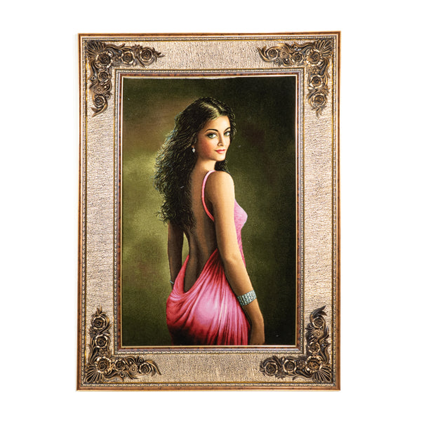 Elegant Woman in Pink Dress - 92 x 125 cm (1.15 m2)